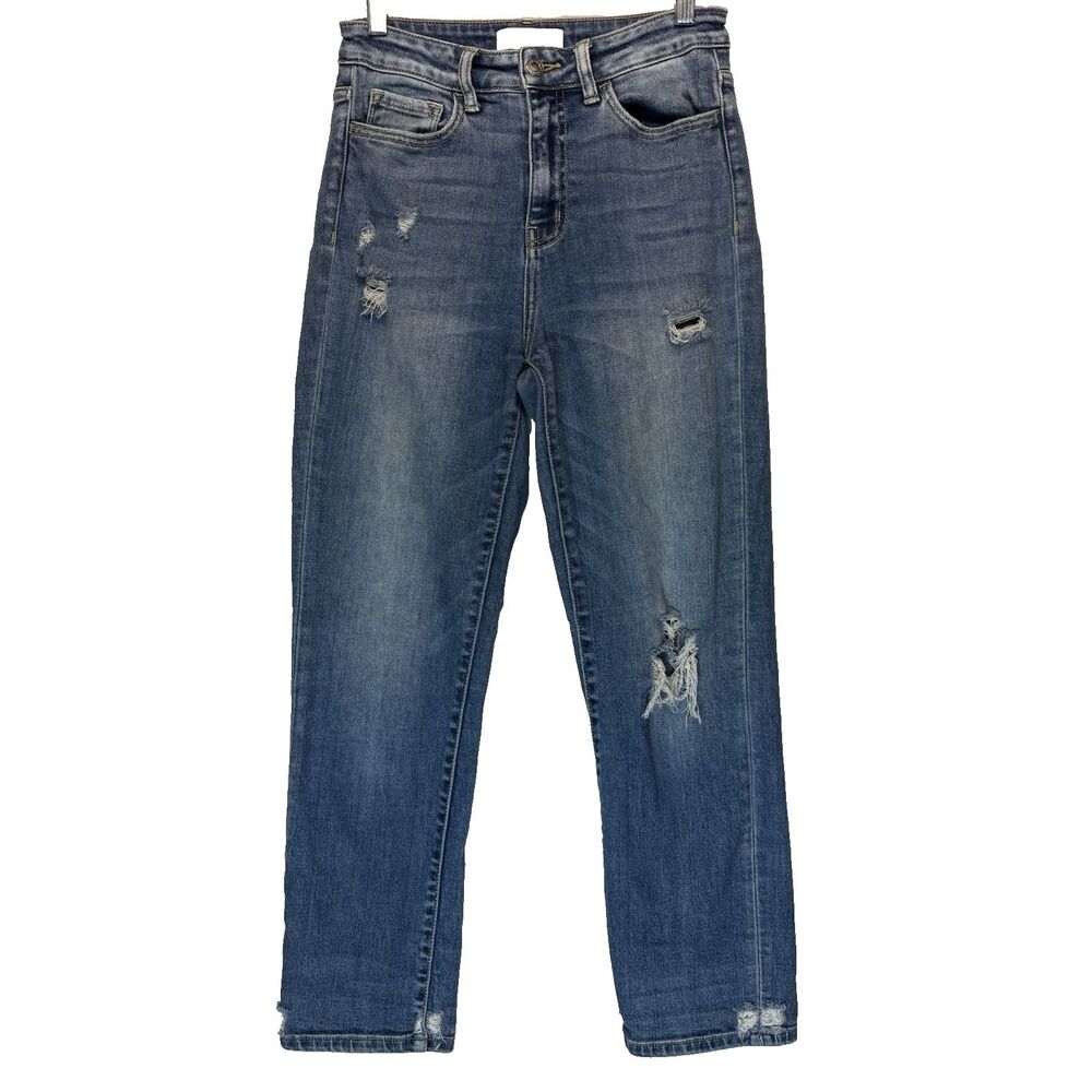 VERVET Jeans Womens Size 26x 27 High-Rise Ripped Distressed Stretch Blue